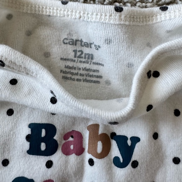 Carter’s Baby Girl "Baby Sister" Long-Sleeve Bodysuit - Size 12 Months - Picture 4 of 6